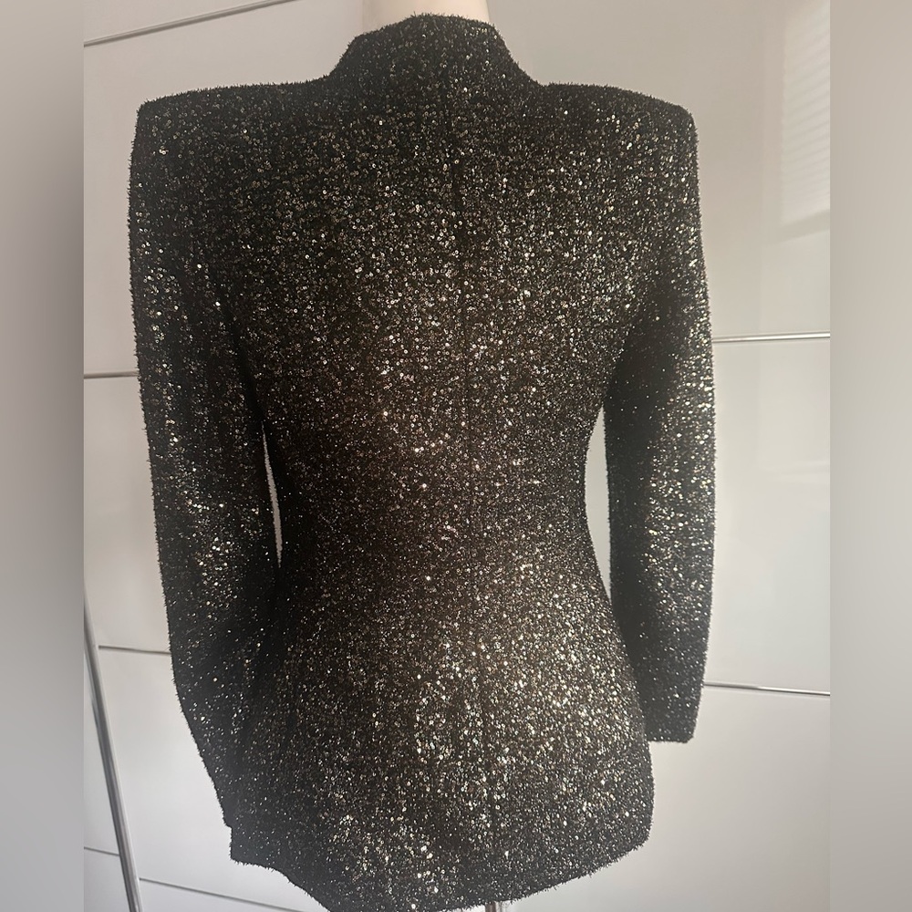 Black Sequin Blazer - image 3
